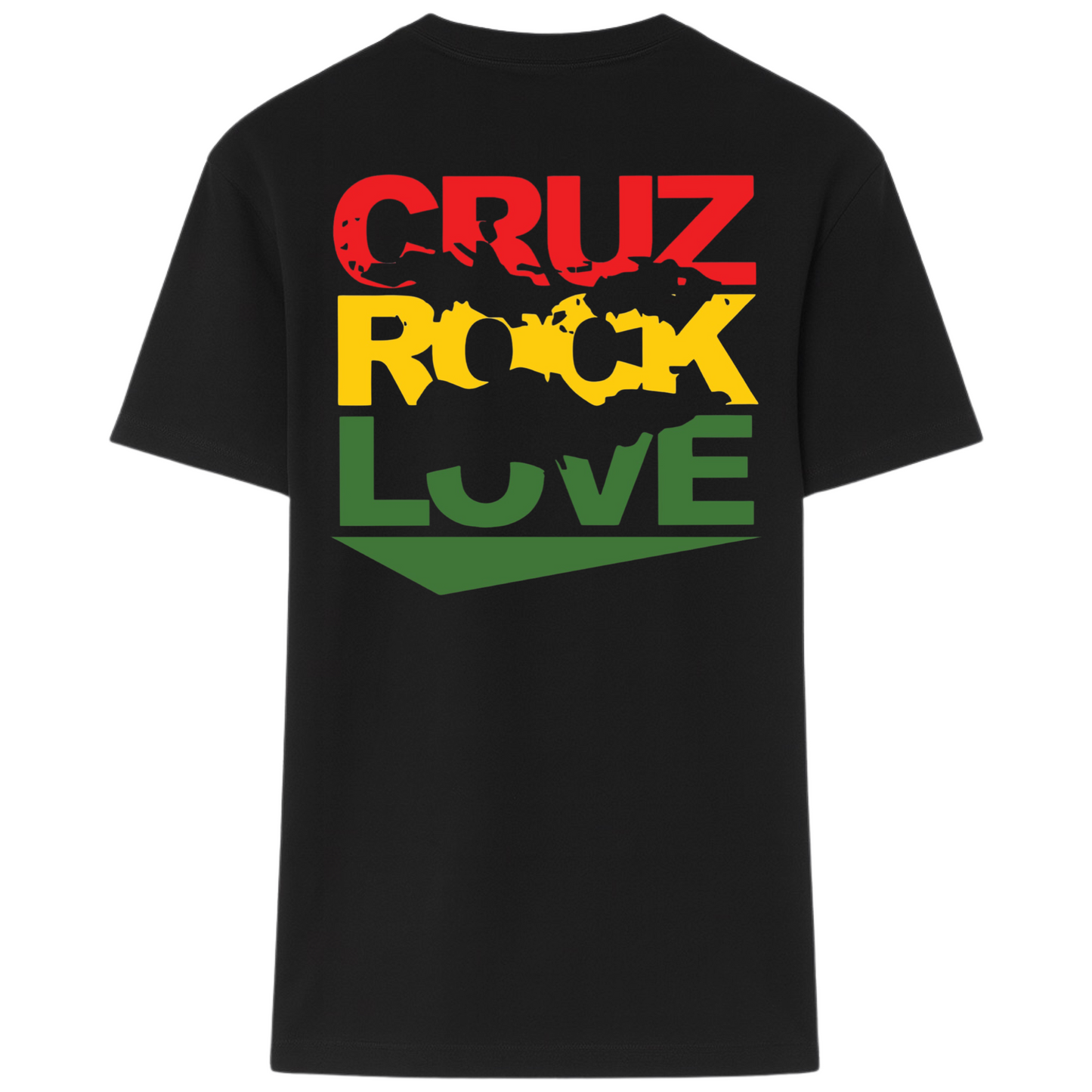 CRUZ ROCK LOVE "HOMAGE" - Red, Gold & Green on Black
