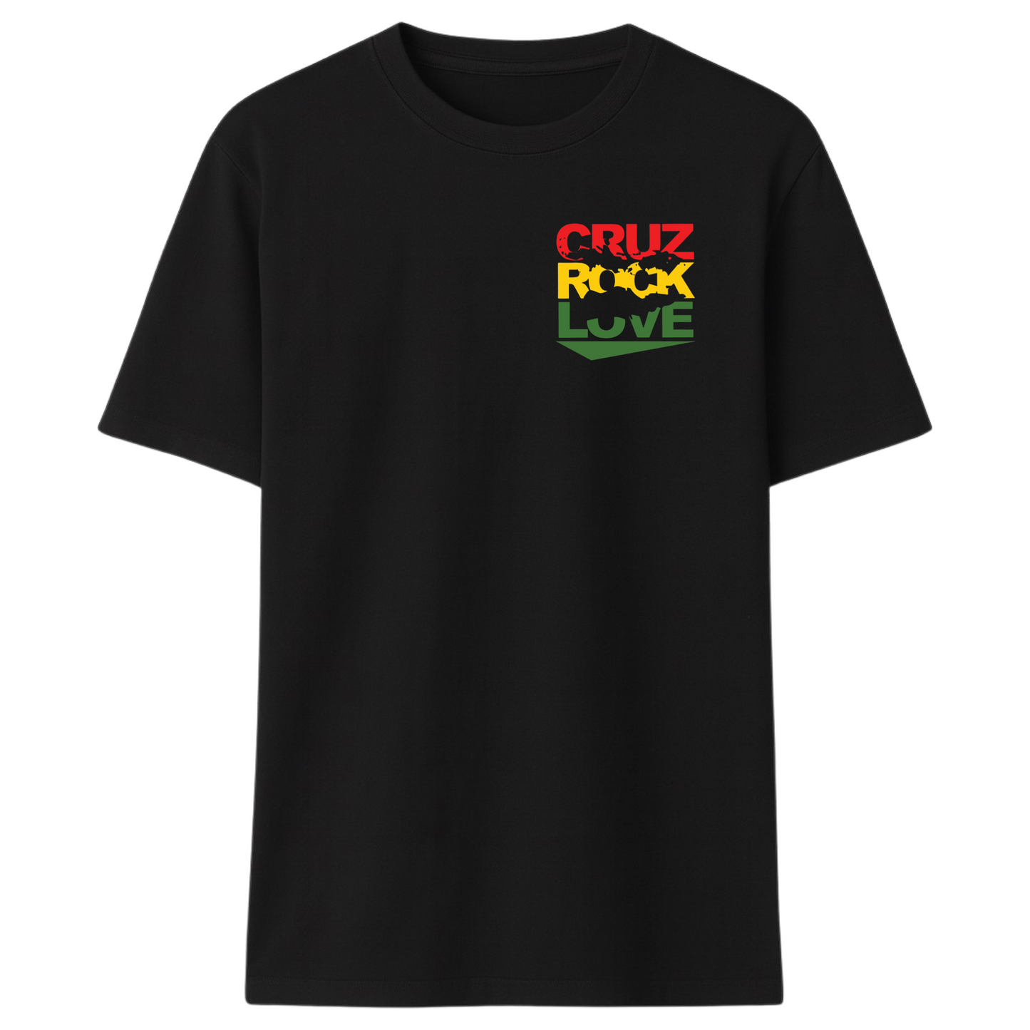 CRUZ ROCK LOVE "HOMAGE" - Red, Gold & Green on Black